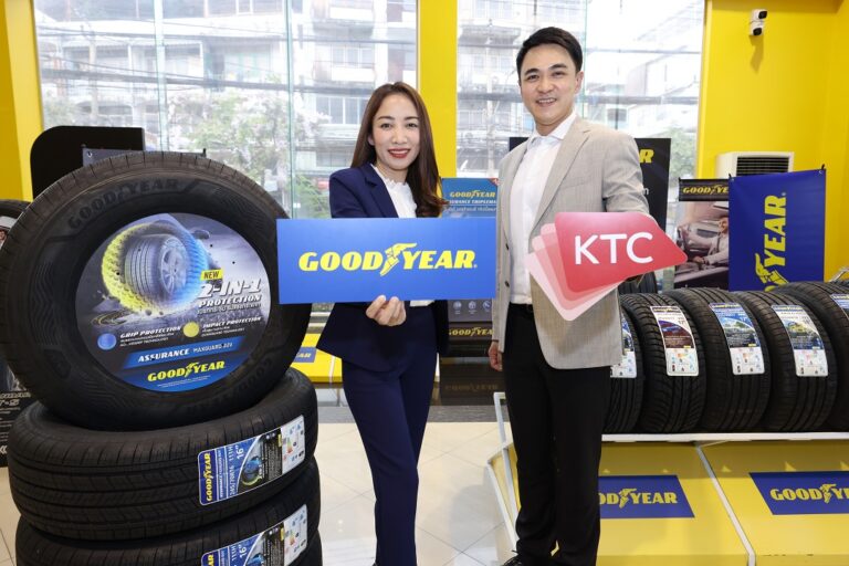 เคทีซีให้สมาชิกเปลี่ยนยางกู๊ดเยียร์สุดคุ้มผ่อน 0% นาน 10 เดือน และรับเครดิตเงินคืนอีก 10%