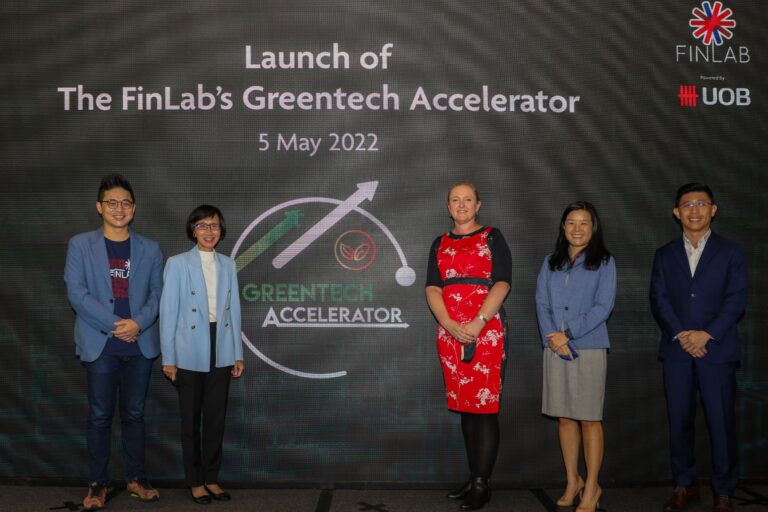 เดอะฟินแล็บ โดยธนาคารยูโอบี เปิดตัวโครงการ The Greentech Acceleratorมุ่งบ่มเพาะสตาร์ทอัพและบริษัทผู้ให้บริการเทคโนโลยีเพื่อสิ่งแวดล้อมทั่วโลก