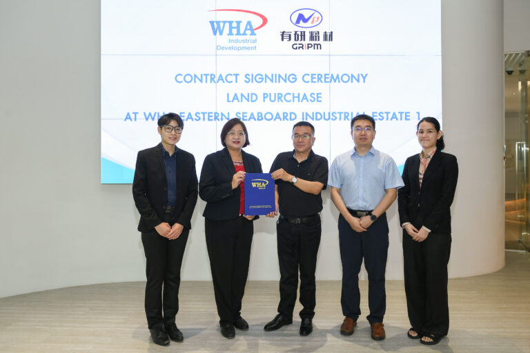 GRIPM Advanced Materials ลงนามในสัญญาซื้อขายที่ดินเพื่อสร้างโรงงานแห่งใหม่ที่นิคมอุตสาหกรรมดับบลิวเอชเอ อีสเทิร์นซีบอร์ด 1