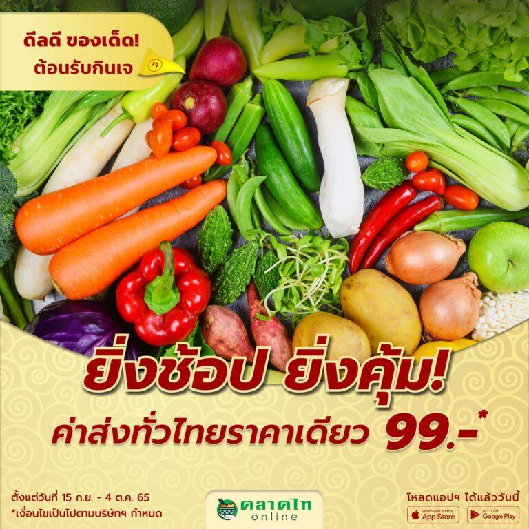 Talaadthai Online (ตลาดไทออนไลน์) ต้อนรับเทศกาลกินเจจัดแคมเปญ “ดีลดี ของเด็ด! ต้อนรับกินเจ” พร้อมโปรสุดปัง! ส่งฟรีทั่วไทย