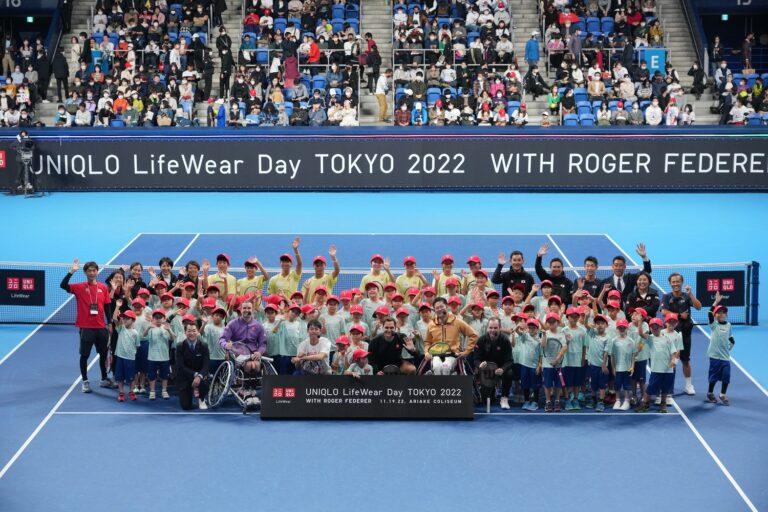 ยูนิโคล่ จัดงาน UNIQLO’s LifeWear Day Tokyo 2022 with Roger Federerโรเจอร์ เฟดเดอเรอร์ ได้ทำกิจกรรมร่วมกับแฟนๆ เพื่อสร้างแรงบันดาลใจสำหรับเด็กๆ รุ่นใหม่