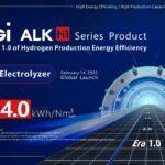 ลอนจี ไฮโดรเจน เปิดตัว ALK Hi1 อุปกรณ์ผลิตไฮโดรเจนจากน้ำอิเล็กโทรไลต์รุ่นใหม่ ใช้พลังงานต่ำสุด 4.0kwh/Nm³