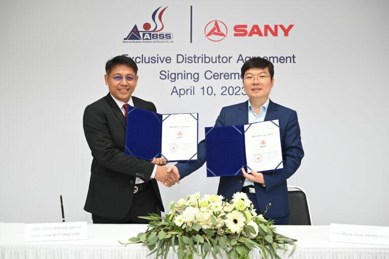 SANY ลงนามความร่วมมือ แต่งตั้ง ABSS เป็น Exclusive Distributorรุกตลาดโลจิสติกส์ในไทยและอาเชี่ยนด้วยมาตรฐานระดับโลก