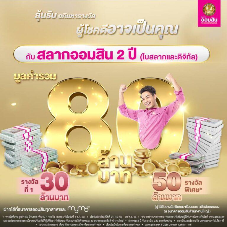 ออมสิน ออกแคมเปญส่งเสริมการออมชุดใหญ่ จูงใจแฟนพันธุ์แท้สลากออมสินเพิ่มรางวัลพิเศษ 50 ล้าน ลุ้นต่อรางวัลที่ 1 อีก 30 ล้าน เปิดรับฝากแล้ว..วันนี้