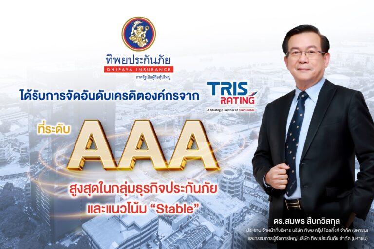 TIP ตอกย้ำความแข็งแกร่ง ทริสเรทติ้ง คงอันดับเครดิตองค์กร ปี 2566 ที่ “AAA”<br>ด้าน TIPH คงอันดับเครดิตองค์กรและหุ้นกู้ที่ “AA” สูงที่สุดของกลุ่มธุรกิจประกันภัย และกลุ่มบริษัทโฮลดิ้งส์ในประเทศไทยที่จัดอันดับโดยทริสเรทติ้ง