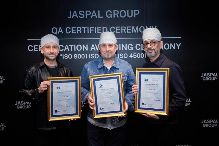 ยัสปาล กรุ๊ป ประกาศความสำเร็จด้านมาตรฐานสากลรับมอบ ISO 9001, ISO 14001 และ ISO 45001