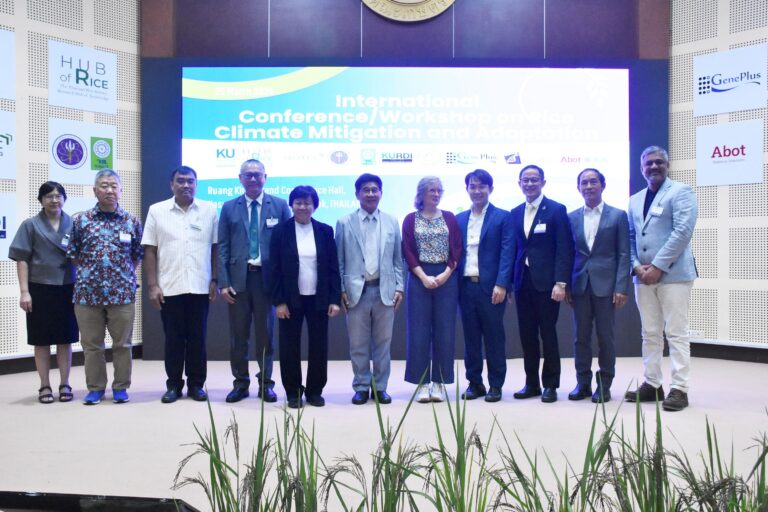 ม.เกษตรฯ ไบโอเทค สวทช. และ วช. ร่วมกับหน่วยงานพันธมิตร<br>จัดประชุมนานาชาติเรื่องโลกร้อนกับการปรับตัวของข้าว<br>หวังเป็นเวทีส่งเสริมความยั่งยืนการผลิตข้าวไทย