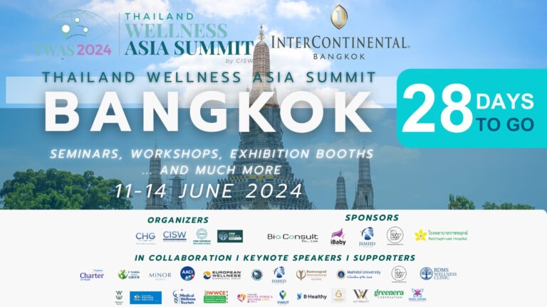 เชิญร่วมงาน THAILAND WELLNESS ASIA SUMMIT 2024 (TWAS 2024)  ระหว่างวันที่ 11-14 มิถุนายน 2567 ณ โรงแรมอินเตอร์คอนติเนนตัล กรุงเทพมหานคร