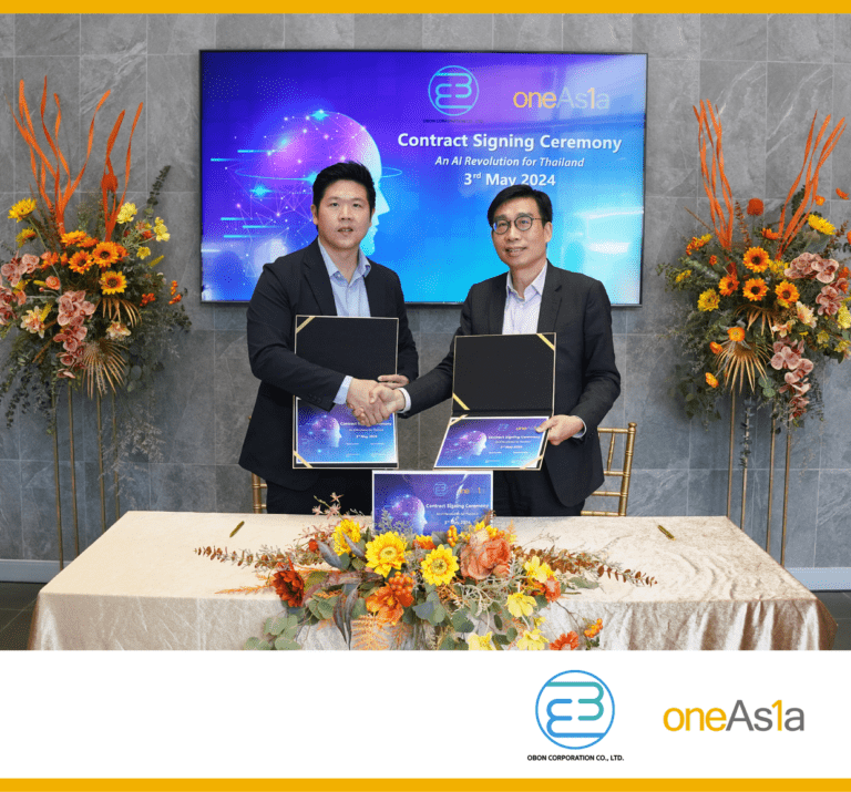 “OneAsia” ประกาศผนึกกำลังความร่วมมือ “OBON” ร่วมส่งเสริมการเปิดตัว Siam AI Cloud สู่การปฏิวัติ AI ครั้งสำคัญในประเทศไทย