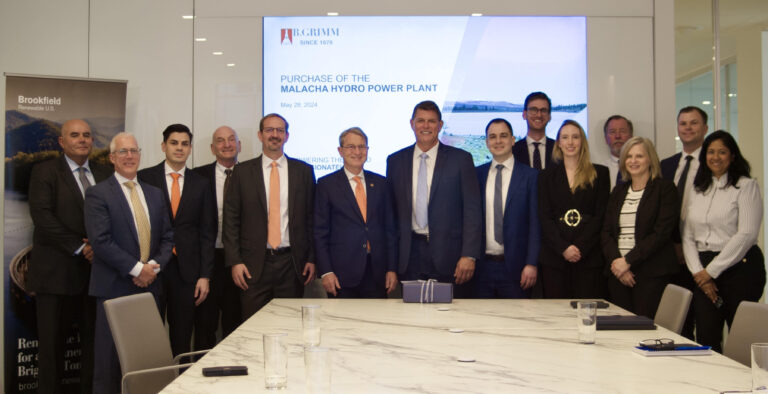 บี.กริม เพาเวอร์ เข้าสู่ตลาดพลังงานหมุนเวียนของสหรัฐอเมริกาด้วยการเข้าซื้อกิจการ โครงการโรงไฟฟ้าพลังน้ำ Malacha Hydropower Plant