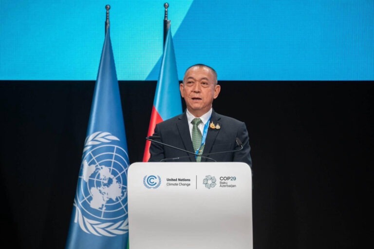 “ดร. เฉลิมชัย“แถลงในนามประเทศไทยเวที COP29 ลดการปล่อยก๊าซเรือนกระจก เพิ่มขีดความสามารถรับมือโลกเดือดให้กับประเทศกำลังพัฒนา หวังกลไกทางการเงินใหม่ช่วยลดคาร์บอนสู่เป้าหมายความเป็นกลางทางคาร์บอนและซีโร่คาร์บอน