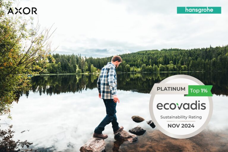 Hansgrohe Group ติดท็อป 1% บริษัทที่ได้รับคะแนนสูงสุดจากทั่วโลก จาก EcoVadis รางวัลอันทรงเกียรติสูงสุดระดับ Platinum สะท้อนแบรนด์แห่งนวัตกรรมมุ่งผลักดันความยั่งยืนทั้งในไทยและทั่วโลก