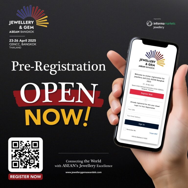 อินฟอร์มา มาร์เก็ตส์ ประกาศความพร้อม เปิดลงทะเบียนงาน “Jewellery & Gem ASEAN Bangkok 2025 (JGAB)” วางเป้าดันเครื่องประดับไทย-อาเซียน ตอบโจทย์ตลาดสินค้าคุณภาพสูงทั่วโลก
