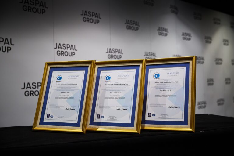 ยัสปาล กรุ๊ป สานต่อความสำเร็จด้านมาตรฐานสากลอย่างต่อเนื่องรับมอบประกาศนียบัตร ISO 9001 ISO 14001 และ ISO 45001 เดินหน้าผลักดันศักยภาพด้านการบริหารจัดการในระดับสากล