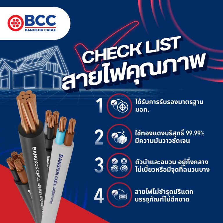 “บางกอกเคเบิ้ล” ชี้เป้า 5 จุดต้องตรวจเช็ค-3 มาตรการป้องกันสายไฟหลังแผ่นดินไหวแนะอาคารเลือก “สายไฟที่ได้มาตรฐาน” เพิ่มความปลอดภัย