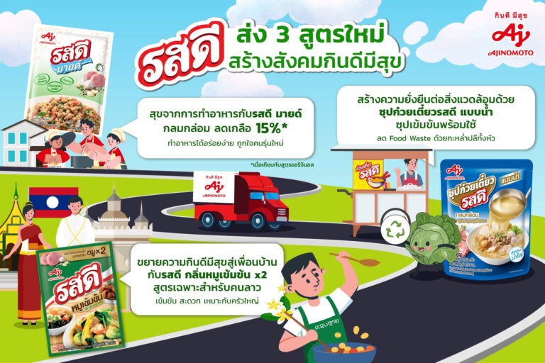 อายิโนะโมะโต๊ะ เดินหน้ายกระดับ ‘รสดี’ สู่ผู้นำรสชาติจับใจคนรุ่นใหม่ ต่อยอดสังคมกินดีมีสุขสู่ครัวเรือนลาว