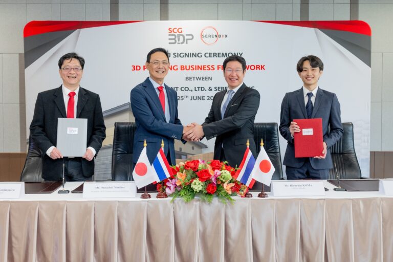 SCG ผนึก Serendix รุกตลาดก่อสร้างญี่ปุ่น ผลักดัน “SCG 3D Printing Mortar” เชิงพาณิชย์ ยกระดับงานก่อสร้างยุคใหม่สู่เวทีโลก