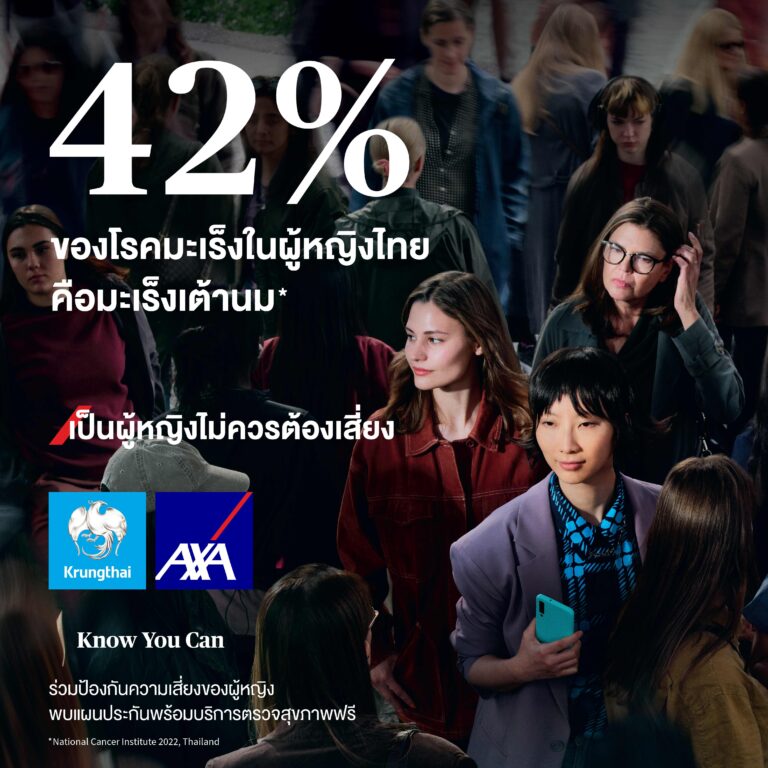 กรุงไทย–แอกซ่า ประกันชีวิต ตอกย้ำผู้นำด้านประกันชีวิต และสุขภาพ สานต่อแคมเปญระดับโลก “เป็นผู้หญิงไม่ควรต้องเสี่ยง” ปีที่ 2