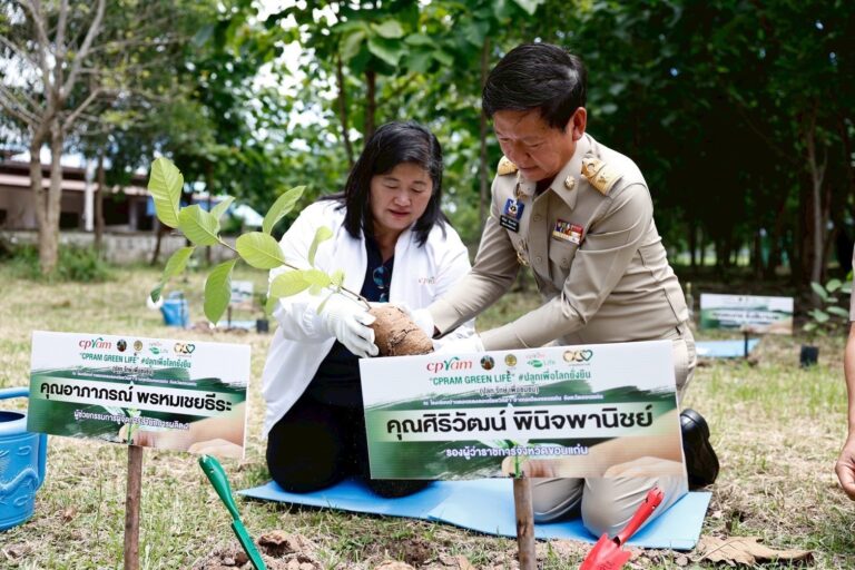ซีพีแรม ลุยเพิ่มพื้นที่สีเขียวบนผืนแผ่นดินไทย เป็นปีที่ 12 อย่างต่อเนื่อง เดินหน้าปลูกเพื่อโลกยั่งยืน ปักหมุดขอนแก่นพื้นที่ภาคอีสาน หวังเพิ่มพื้นที่สีเขียว เพิ่มการดูดซึมก๊าซคาร์บอนไดออกไซด์ และสร้างสมดุลโลก