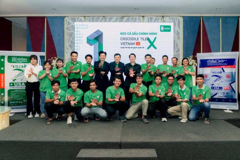 “จระเข้” ผู้นำเบอร์หนึ่งวงการปูกระเบื้อง บุกเวียดนาม ลุยจัดการแข่งขัน “Crocodile Tiler X” ปั้น “ช่างปูกระเบื้อง” สู่มาตรฐานสากล