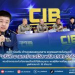 คปภ. ร่วมกับ ตำรวจสอบสวนกลาง แถลงผลการจับกุมคดี “บริษัท มายคาร์ เซอร์วิส พลัส 1989 จำกัด” แอบอ้างขายประกันภัยรถยนต์โดยไม่ได้รับอนุญาต พบผู้เสียหายเกือบ 500 ราย มูลค่ารวมกว่า 30 ล้านบาท