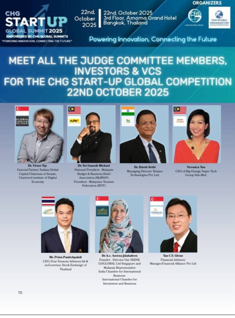 CHG Start-Up Global Pitching 2025 & ประกาศงานปี 2026