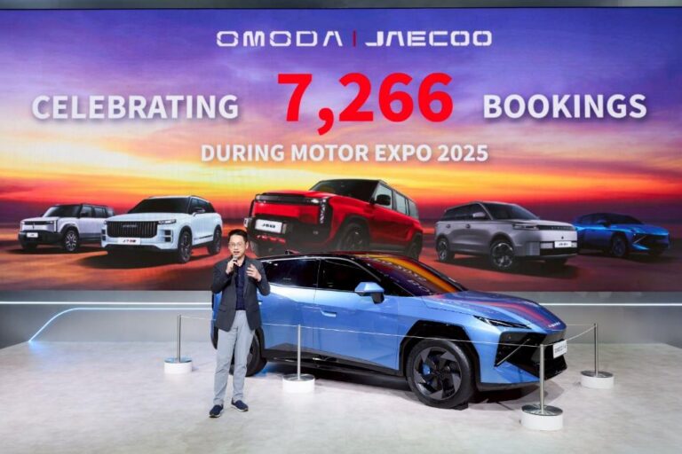 OMODA & JAECOO คว้าอันดับ Top 2 แบรนด์รถไฟฟ้าและ Top 3 แบรนด์ยอดจองสูงสุด ช่วงระหว่างงานมหกรรมยานยนต์ ครั้งที่ 42