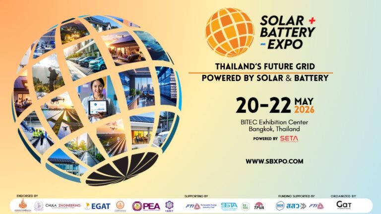 ตลาดโซลาร์บูม รับแรงส่งนโยบาย–ค่าไฟพุ่ง ! SOLAR + BATTERY EXPO 2026 เปิดจองพื้นที่ มหกรรมพลังงานสะอาดครบวงจรเพื่อบ้านและโรงงาน รวมครบทุกเทคโนโลยีตั้งแต่แผง–อินเวอร์เตอร์–แบตเตอรี่–ระบบบริหารพลังงาน ใหญ่ที่สุดของปี