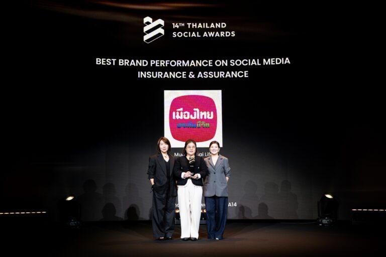 เมืองไทยประกันชีวิต คว้ารางวัล “Best Brand Performance on Social Media” ในสาขา Insurance & Assurance เป็นปีที่ 6 จากเวที Thailand Social Awards