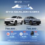 BYD DM-i ประหยัดจริงพิสูจน์แล้ว ค่าพลังงานต่ำสุด 39 สตางค์/กิโลเมตร* จากการฝ่ารถติดกลางกรุงด้วย BYD SEALION 5 DM-i รถยนต์ไฟฟ้าที่เติมน้ำมันได้