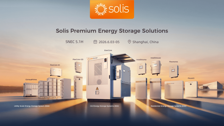 Solis ชี้ “Energy Storage” คือกุญแจสู่อนาคตพลังงานสะอาด เตรียมโชว์เทคโนโลยีในงาน SNEC PV Power Expo 2026