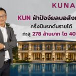 KUN ฝ่าปัจจัยลบอสังหาฯ ครึ่งปีแรกดันรายได้ทะลุ 278 ล้านบาท โต 40%