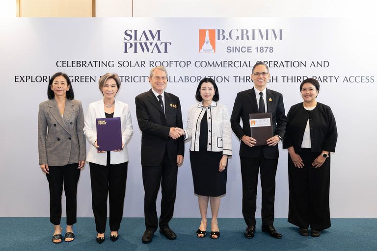 “บี.กริม เพาเวอร์” ลงนามความร่วมมือ “สยามพิวรรธน์” ตั้งเป้าพัฒนาโครงการซื้อขายไฟฟ้าพลังงานสะอาดผ่านการใช้บริการระบบโครงข่ายไฟฟ้า