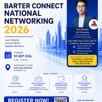 Barter Connect ผนึก UOB, UOB FinLab และ PiR Academy จัดงาน “Barter Connect National Networking 2026” มอบสิทธิพิเศษเฉพาะสมาชิก อัปเดต 4 มุมมองธุรกิจ สู่โอกาสเติบโตที่จับต้องได้