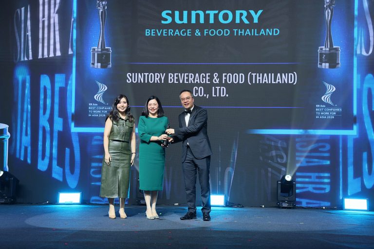ซันโทรี่ เบเวอเรจ แอนด์ ฟู้ด (ประเทศไทย) คว้ารางวัลสุดยอดองค์กรที่น่าทำงานในเอเชียเป็นครั้งที่ 4