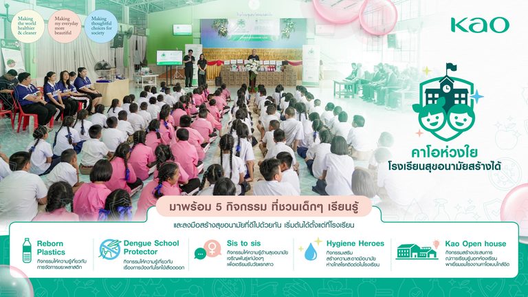 คาโอเดินหน้าสร้างโรงเรียนสุขอนามัย ส่งโครงการ “คาโอห่วงใย โรงเรียนสุขอนามัยสร้างได้” ผนึกกำลัง CONNEXT ED สร้างพื้นฐานสุขอนามัยที่ดี ยกระดับสภาพแวดล้อมในโรงเรียน
