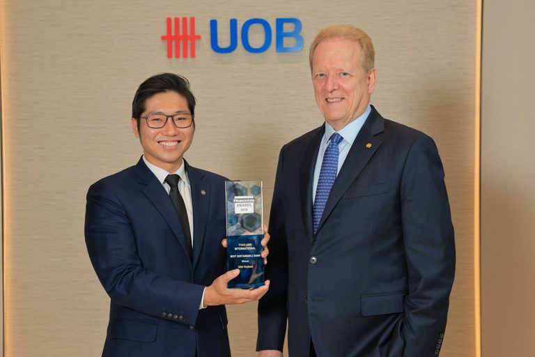 ยูโอบี ประเทศไทย รับรางวัล Best Sustainable Bank 2026 จาก FinanceAsia