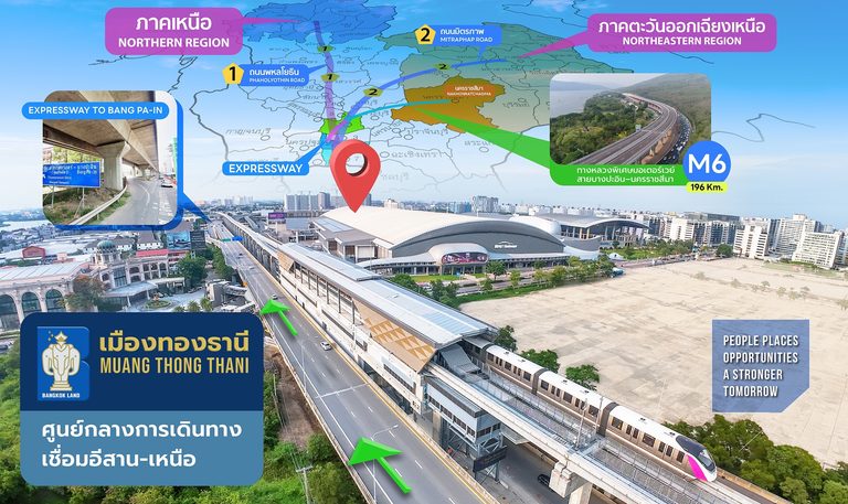 มอเตอร์เวย์ M6 หนุน IMPACT เมืองทองธานี สู่เกตเวย์เชื่อม ‘อีสาน–เหนือ’ ต่อยอดโครงข่ายคมนาคม ยกระดับศักยภาพธุรกิจ–ที่อยู่อาศัย เพิ่มมูลค่าทำเลระยะยาว