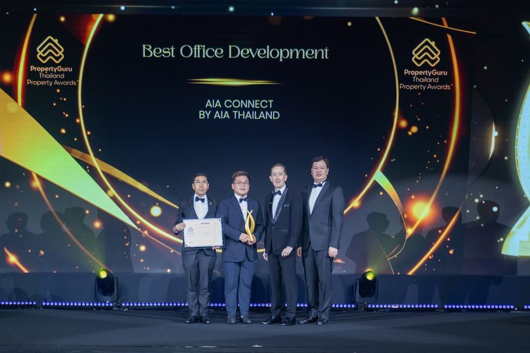 AIA CONNECT ผงาดคว้า 2 รางวัลใหญ่จากเวที PropertyGuru Thailand Property Awards 2026 ตอกย้ำความมุ่งมั่นของ เอไอเอ ประเทศไทย ในการลงทุนอสังหาริมทรัพย์คุณภาพเพื่ออนาคต