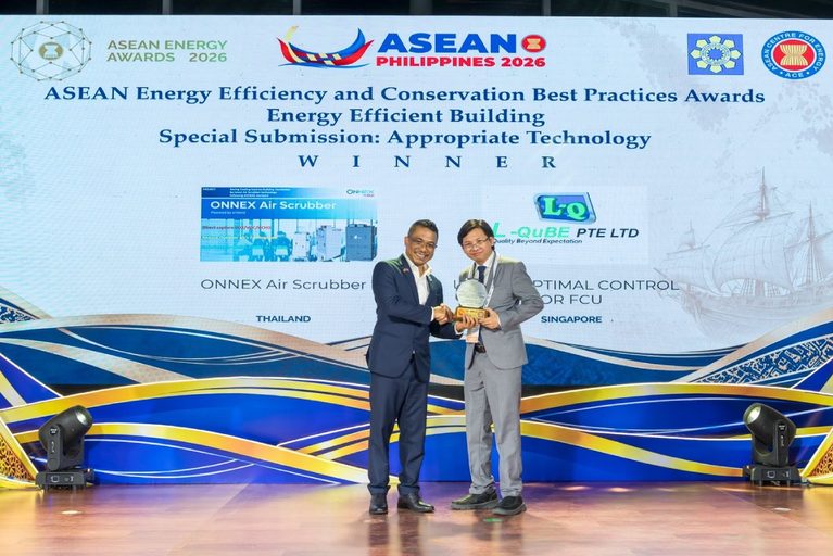 ONNEX ประกาศศักยภาพระดับอาเซียน คว้ารางวัล Winner จาก ASEAN Energy Awards 2026 ชู ONNEX Air Scrubber เทคโนโลยีเดียวตอบโจทย์ “คุณภาพอากาศ–ประหยัดพลังงาน” พร้อมรุกตลาดอาเซียนเต็มตัว